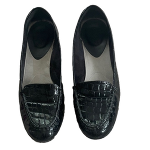 LIZ CLAIBORNE SUZETTE BLACK STEWART PATENT LEATHER SHOES US 9